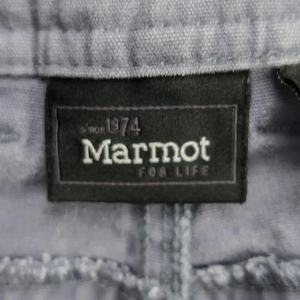 Marmot Mens 40 Cargo Hiking Shorts Gray Organic Cotton Outdoor Workwear Utility